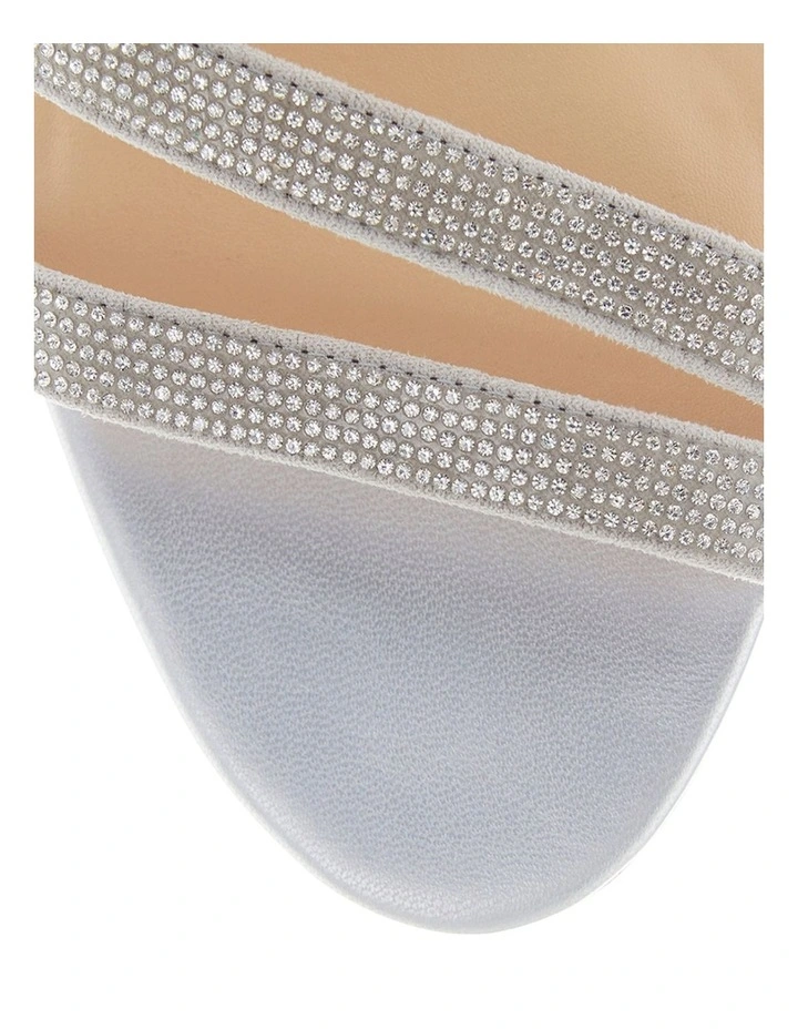 Akira Sandals in Silver Diamante image 4