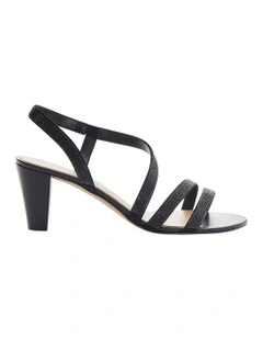 Akira Sandals in Black Diamante