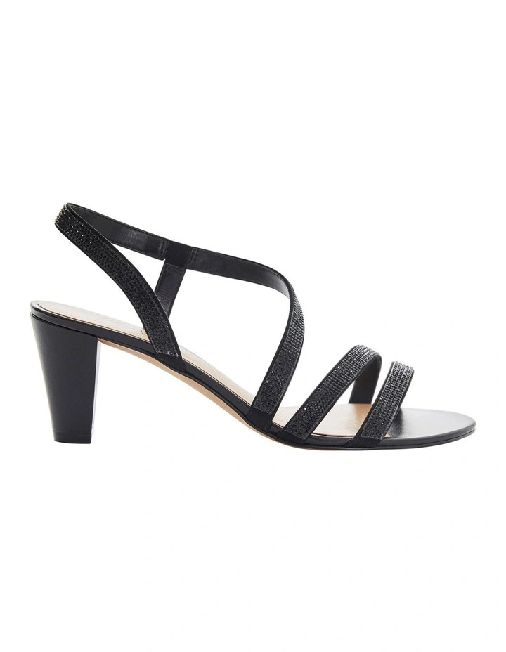 Akira Sandals in Black Diamante image 1