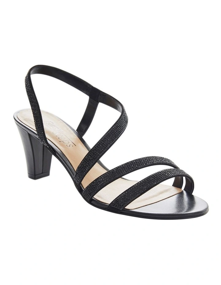 Akira Sandals in Black Diamante image 2