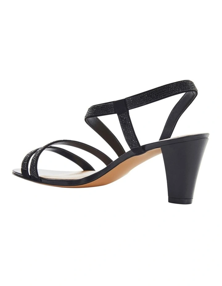 Akira Sandals in Black Diamante image 3