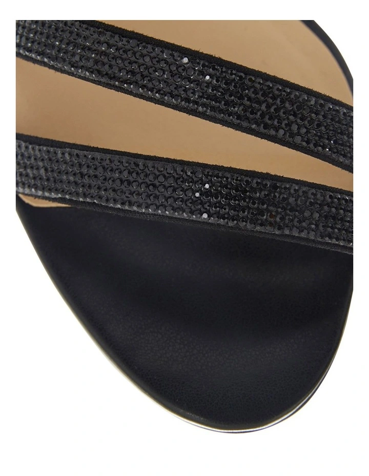 Akira Sandals in Black Diamante image 4