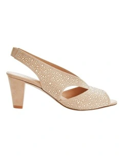 Angie Sandals in Champagne Fabric