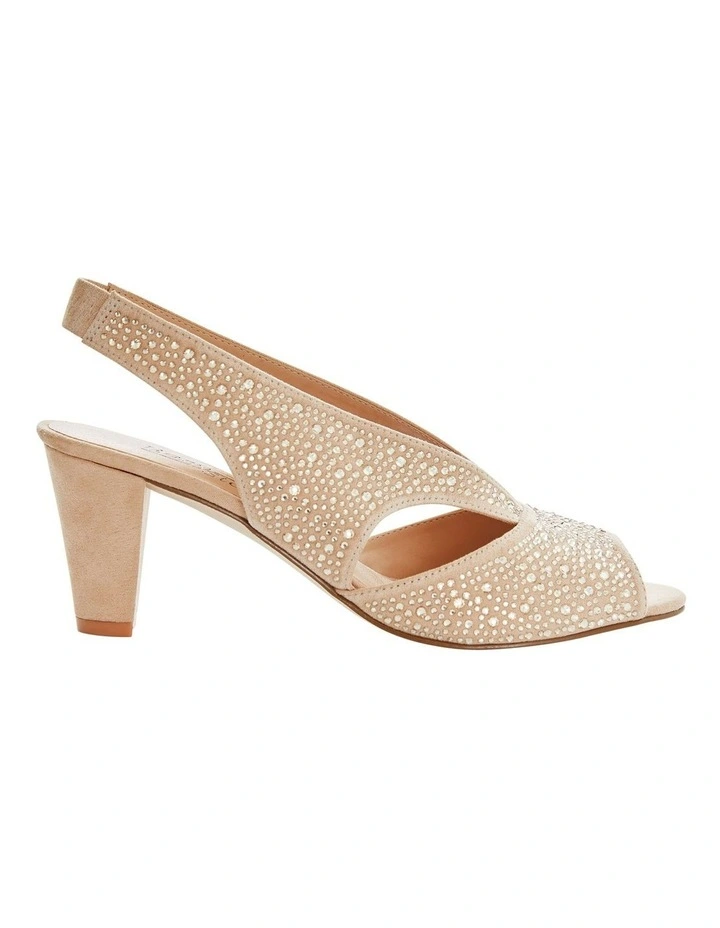 Angie Sandals in Champagne Fabric image 1