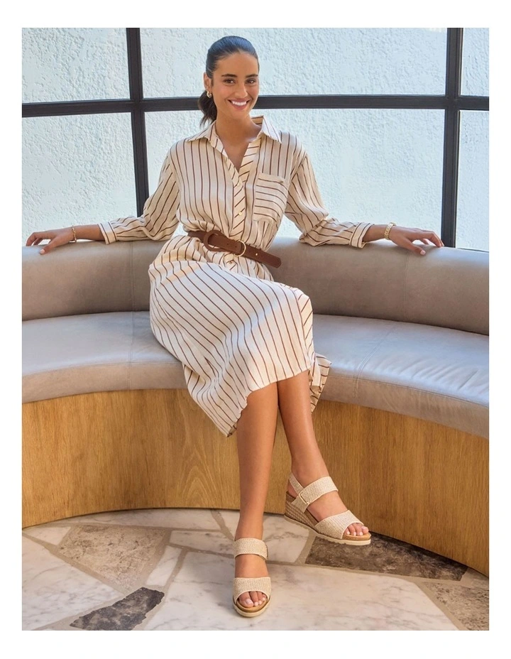 Terrace Sandals in Natural Fabric image 2