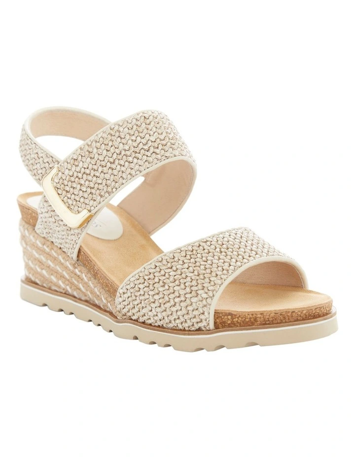 Terrace Sandals in Natural Fabric image 5