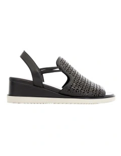 Dane Leather Sandals in Black