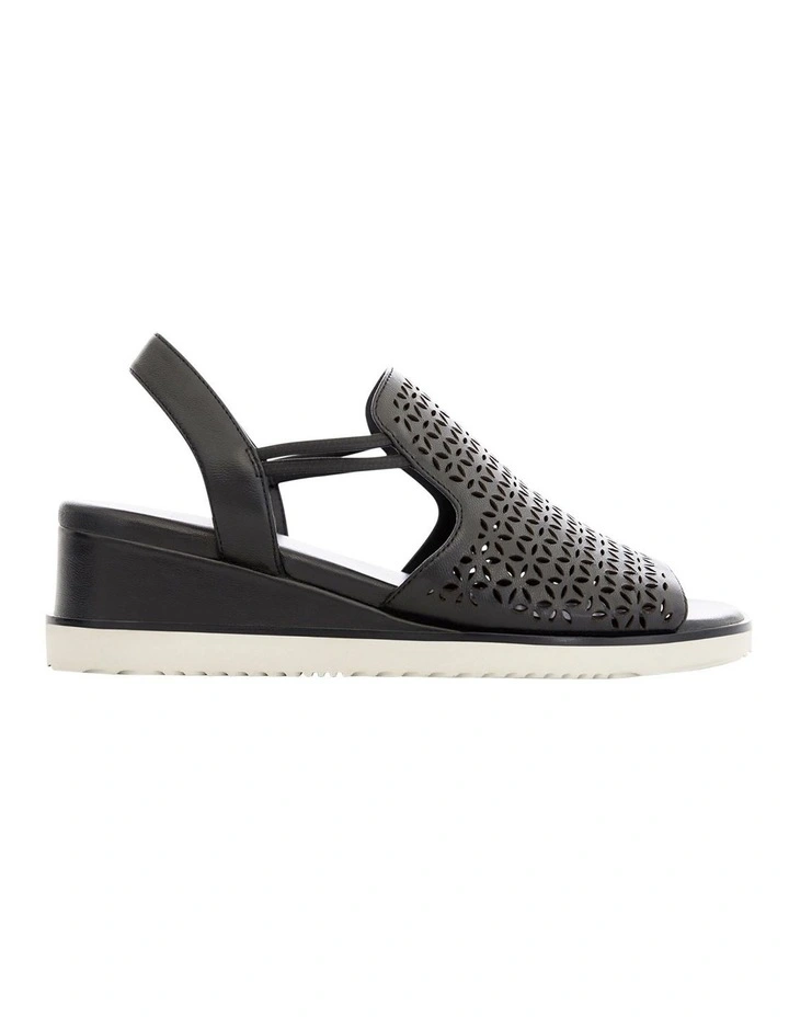 Dane Leather Sandals in Black image 1
