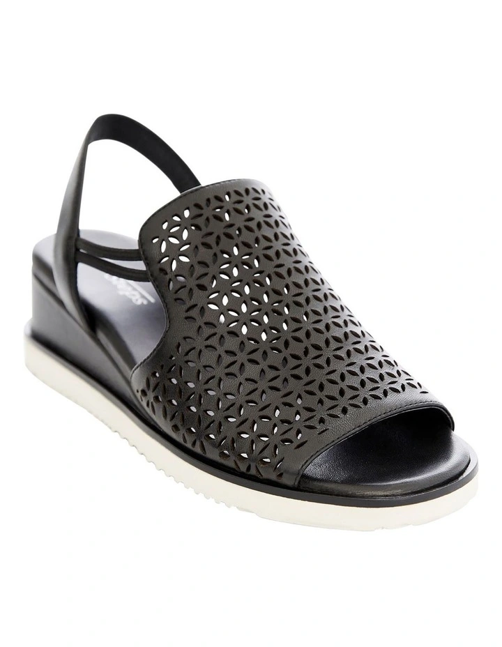 Dane Leather Sandals in Black image 2