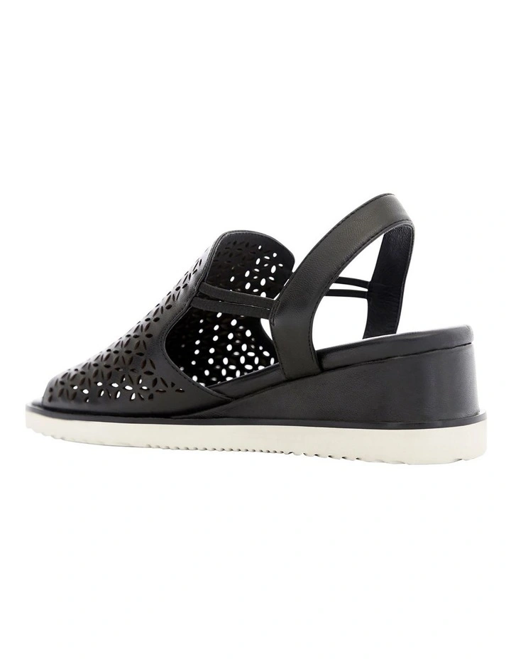 Dane Leather Sandals in Black image 3