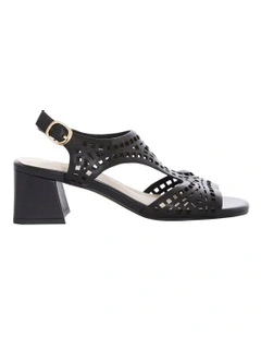 Narnia Leather Sandals in Black