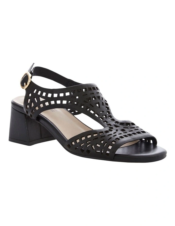 Narnia Leather Sandals in Black image 2
