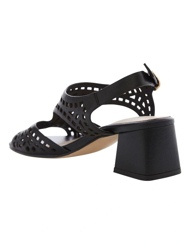 Narnia Leather Sandals in Black image 3