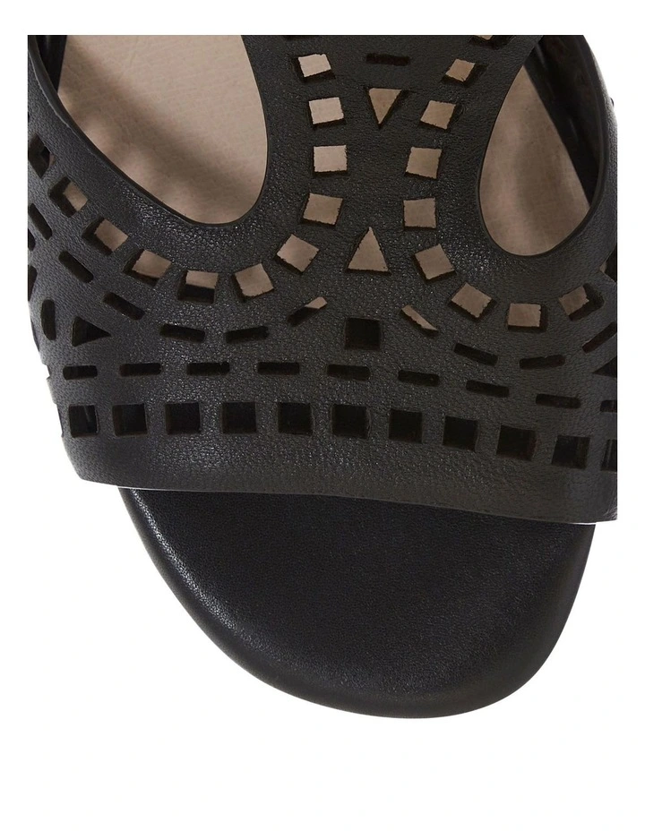 Narnia Leather Sandals in Black image 4