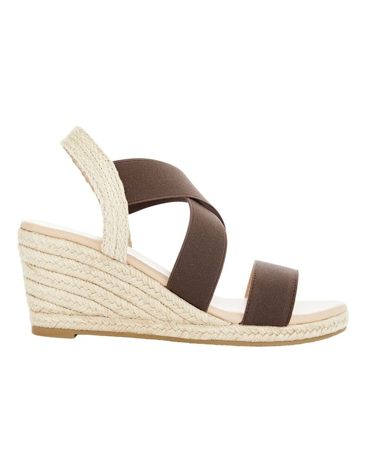 Selina Sandals in Chocolate Elastic image 1