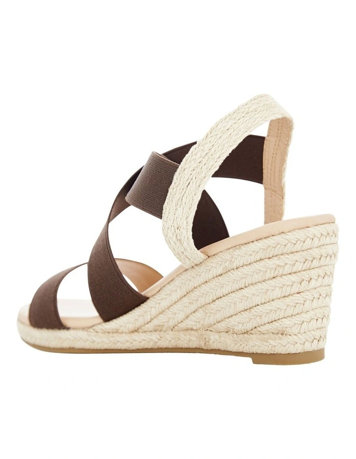 Selina Sandals in Chocolate Elastic image 3