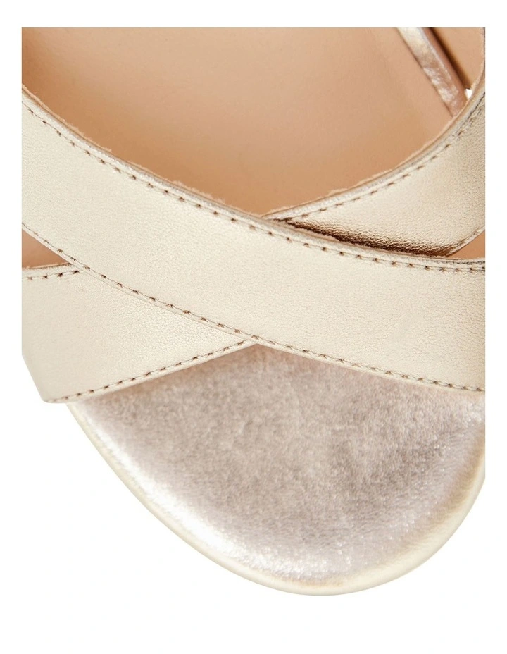 Shelly Leather Sandals in Soft Gold image 4