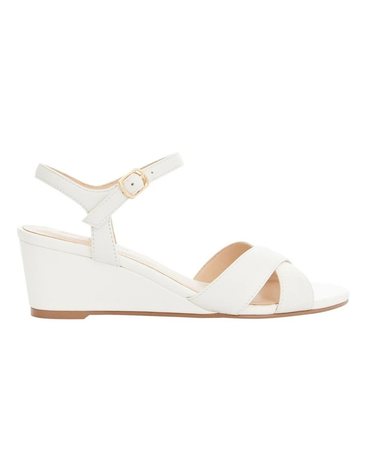 Shelly Leather Sandals in White image 1