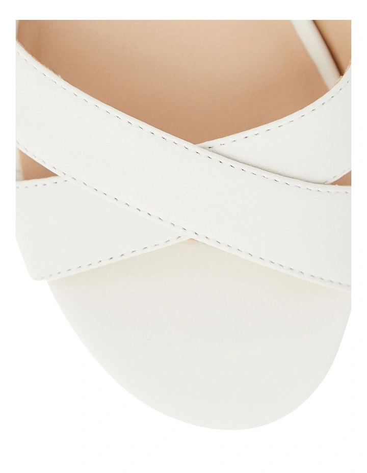Shelly Leather Sandals in White image 4