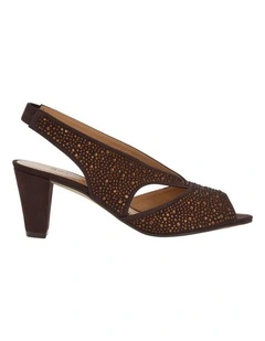 Angie Sandals in Chocolate Fabric