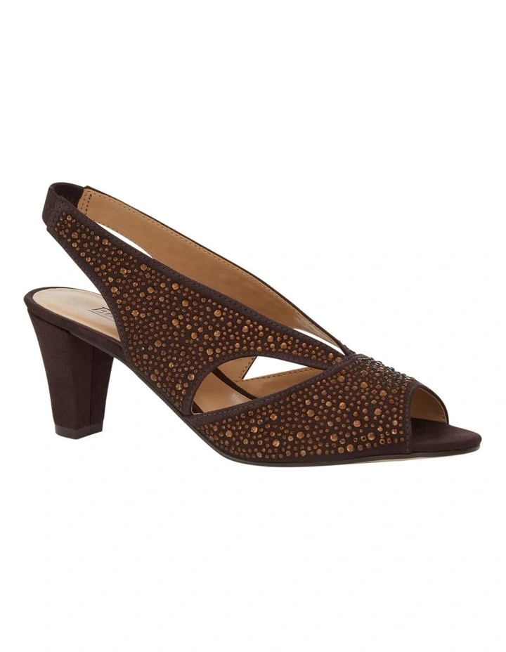 Angie Sandals in Chocolate Fabric image 2