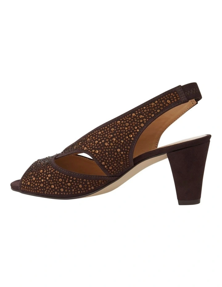 Angie Sandals in Chocolate Fabric image 3