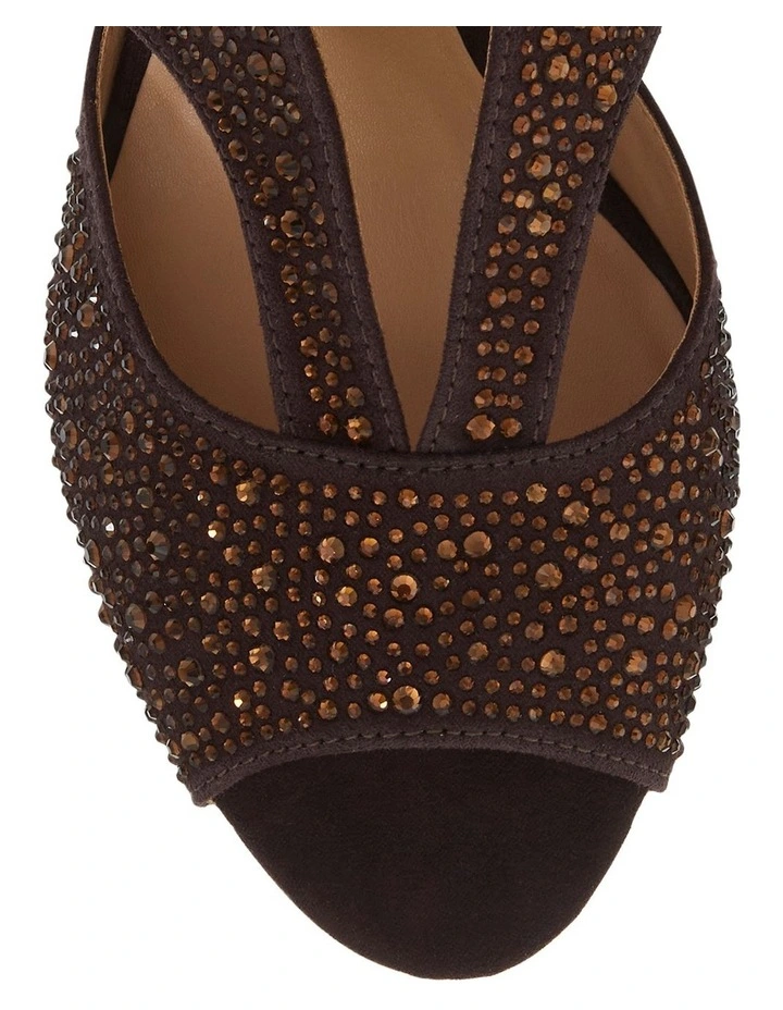 Angie Sandals in Chocolate Fabric image 4