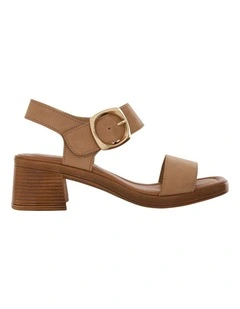 Imagine Leather Sandals in Camel