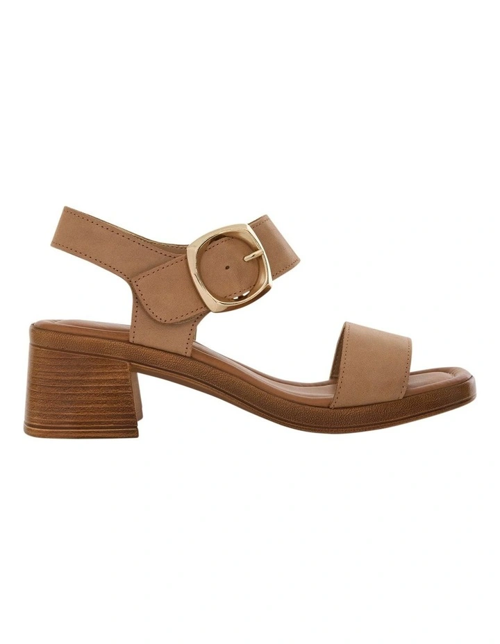 Imagine Leather Sandals in Camel image 1