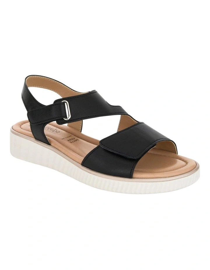 Soraya Leather Sandals in Black image 2