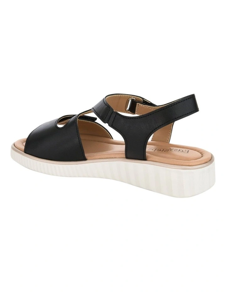 Soraya Leather Sandals in Black image 3