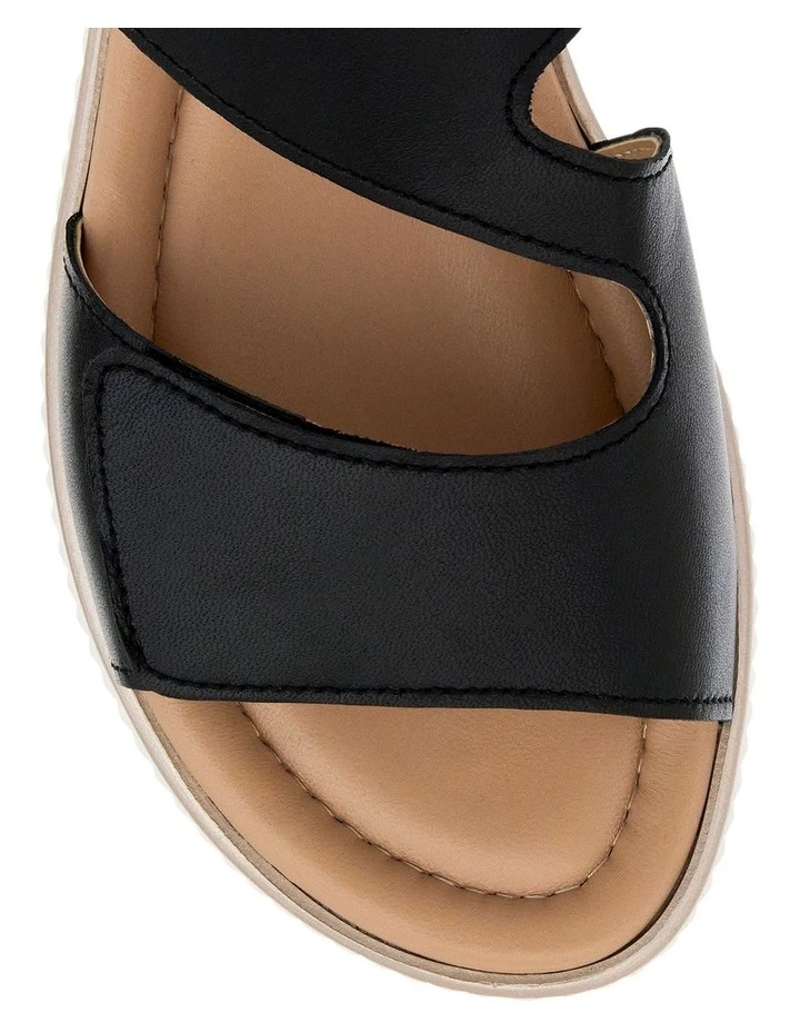 Soraya Leather Sandals in Black image 4