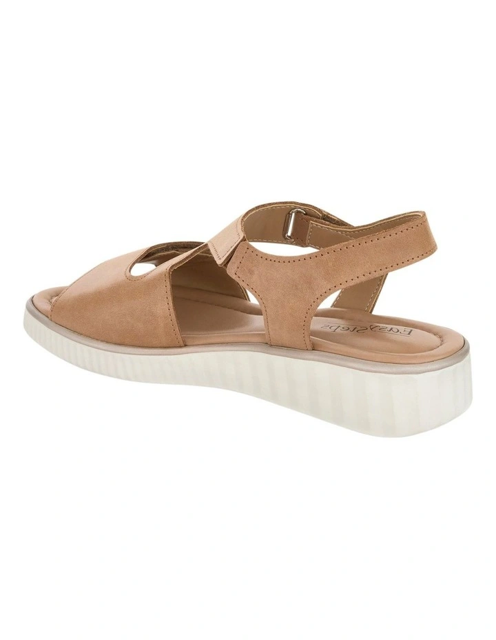 Soraya Leather Sandals in Camel image 3