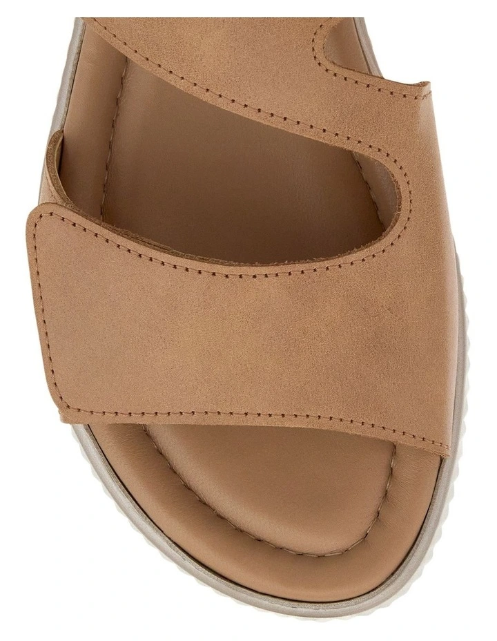 Soraya Leather Sandals in Camel image 4