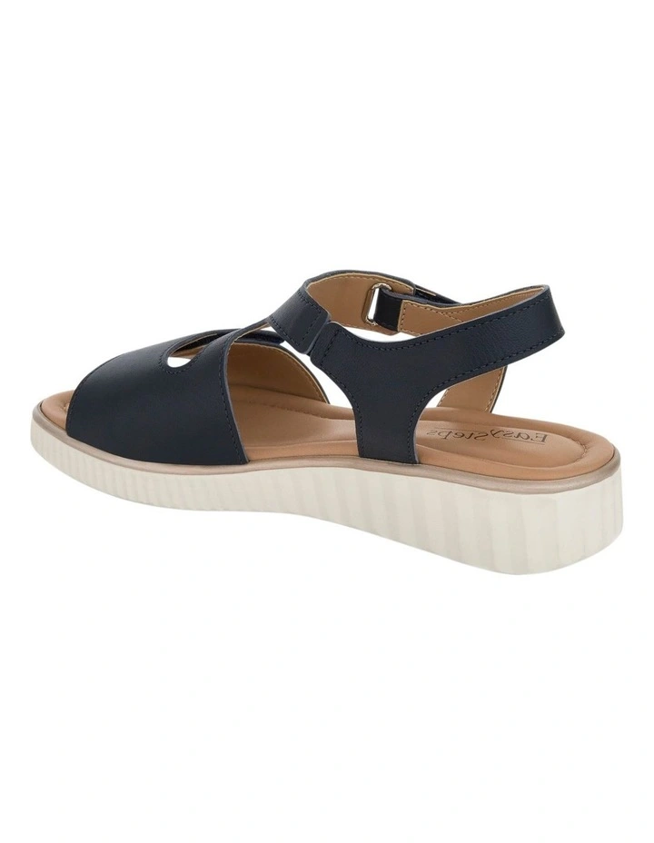 Soraya Leather Sandals in Navy image 3