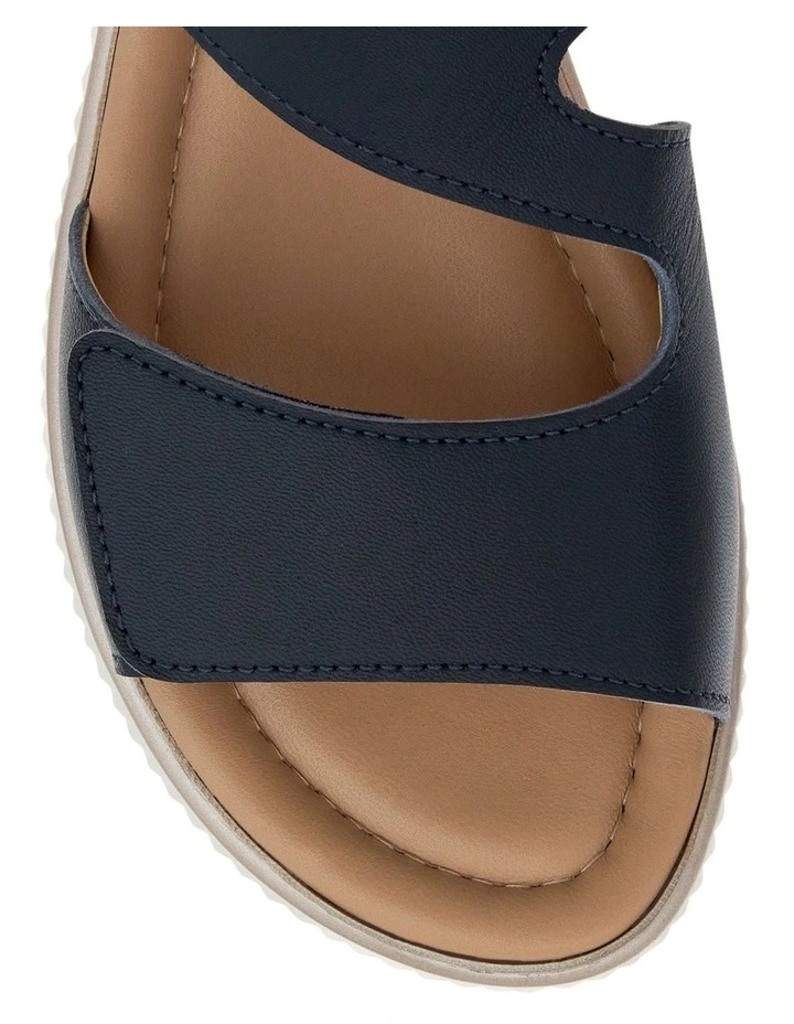 Soraya Leather Sandals in Navy image 4