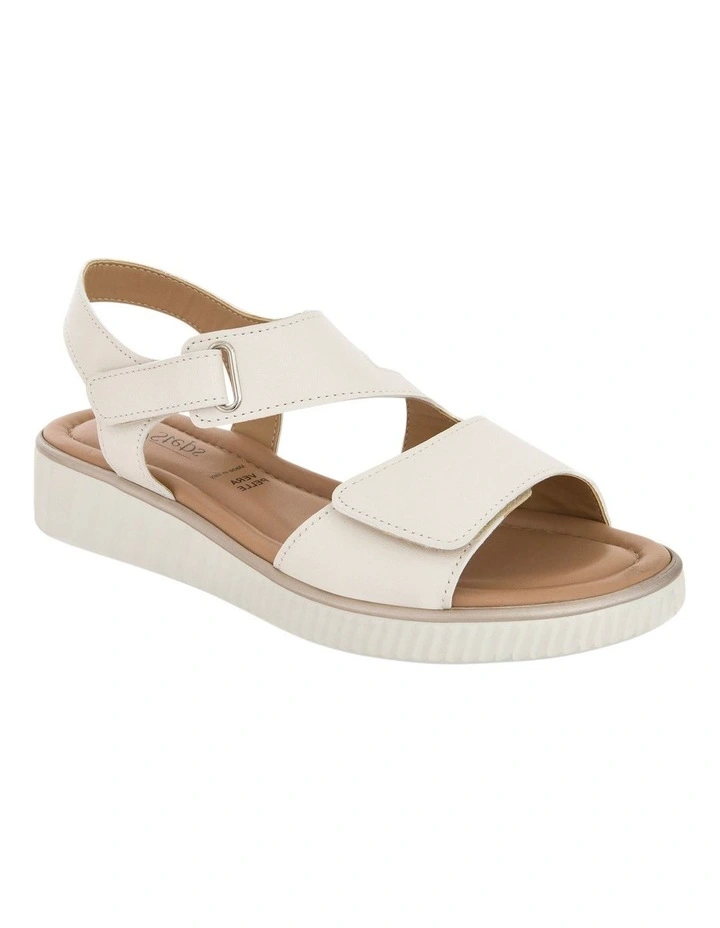 Sorayah Leather Sandals in Off White image 2