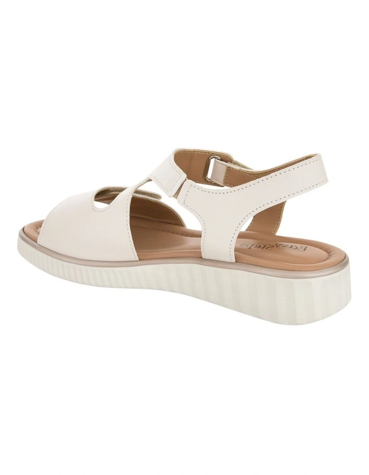 Sorayah Leather Sandals in Off White image 3