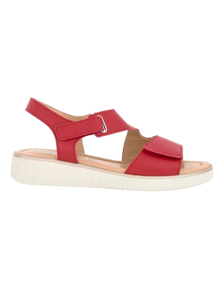 Soraya Leather Sandals in Red image 1