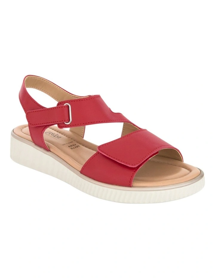 Soraya Leather Sandals in Red image 2