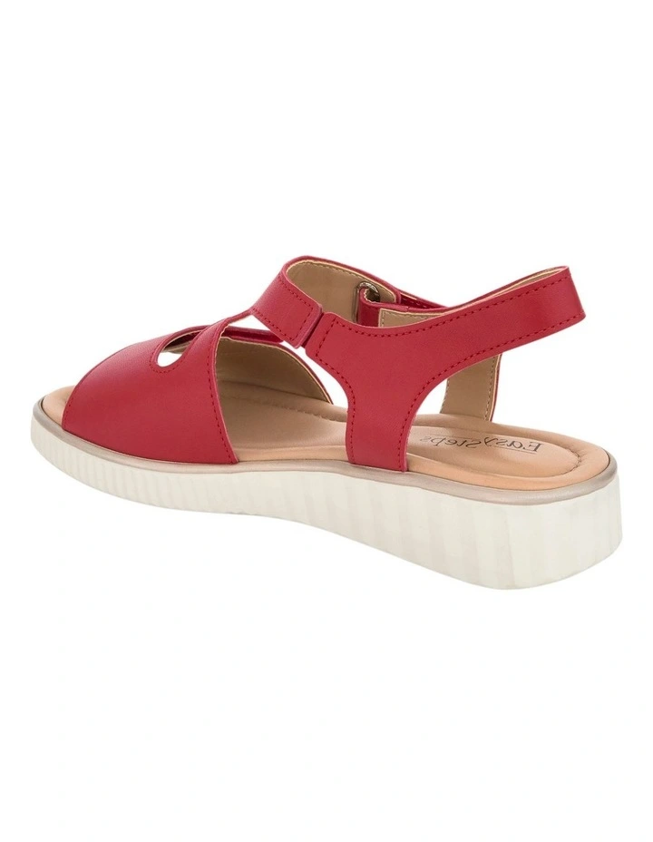 Soraya Leather Sandals in Red image 3