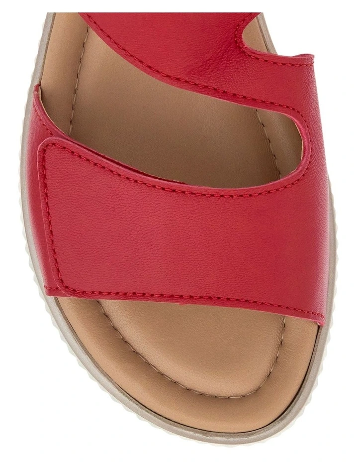 Soraya Leather Sandals in Red image 4