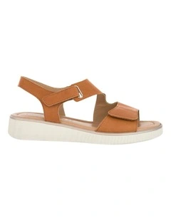 Soraya Leather Sandals in Tan