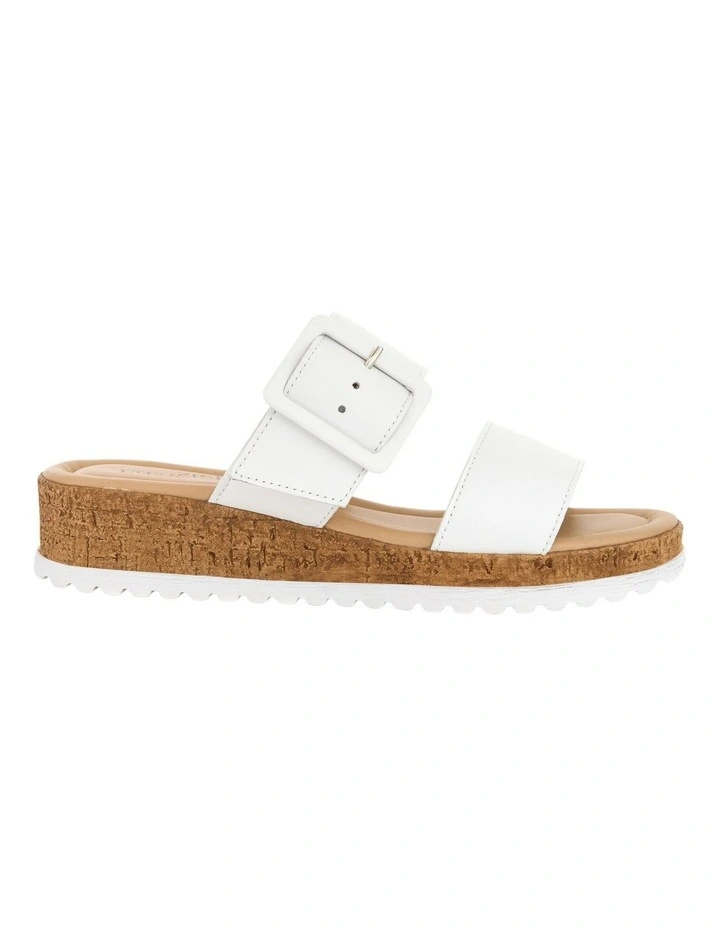 Isla Sandals in White Leather image 1