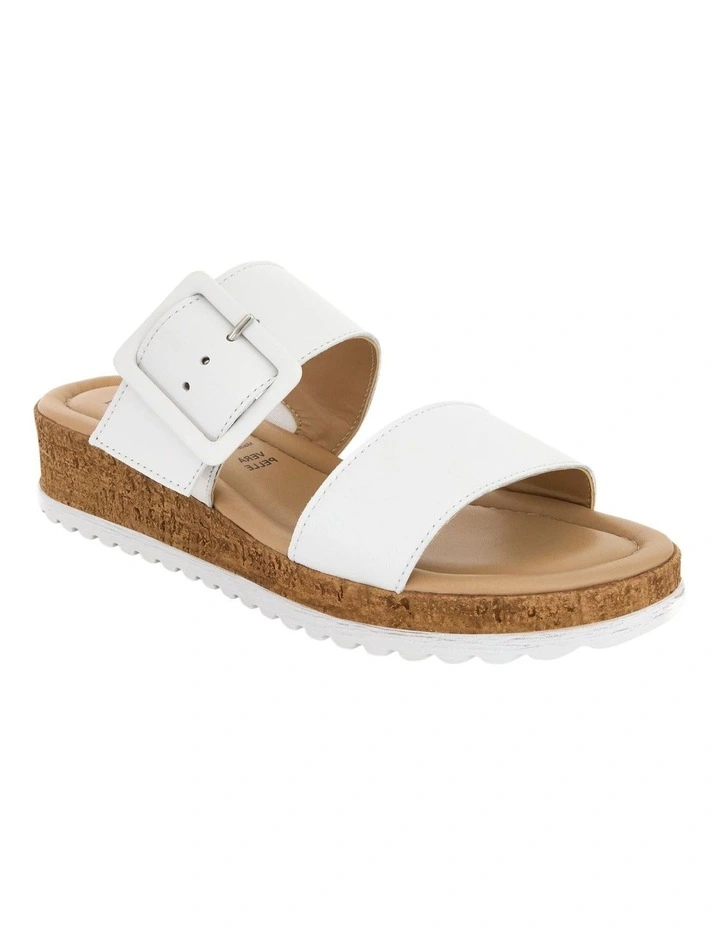 Isla Sandals in White Leather image 2