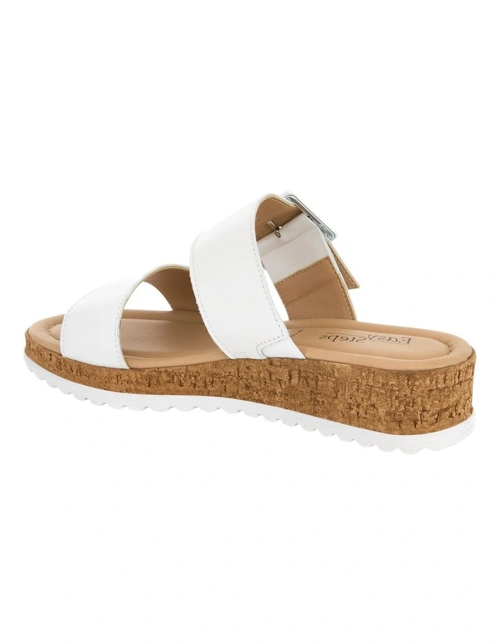 Isla Sandals in White Leather image 3