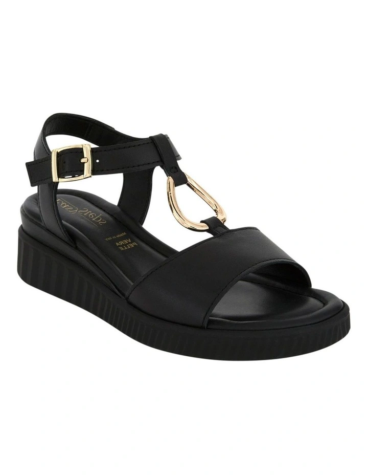 Fasinate Sandals in Black on Black image 2