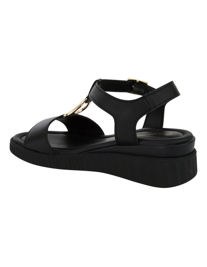 Fasinate Sandals in Black on Black image 3