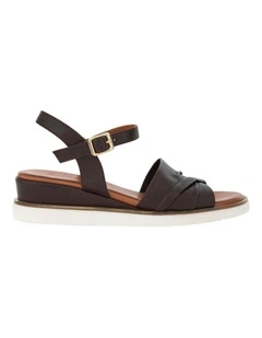 Dawn Sandals in Chocolate Leather
