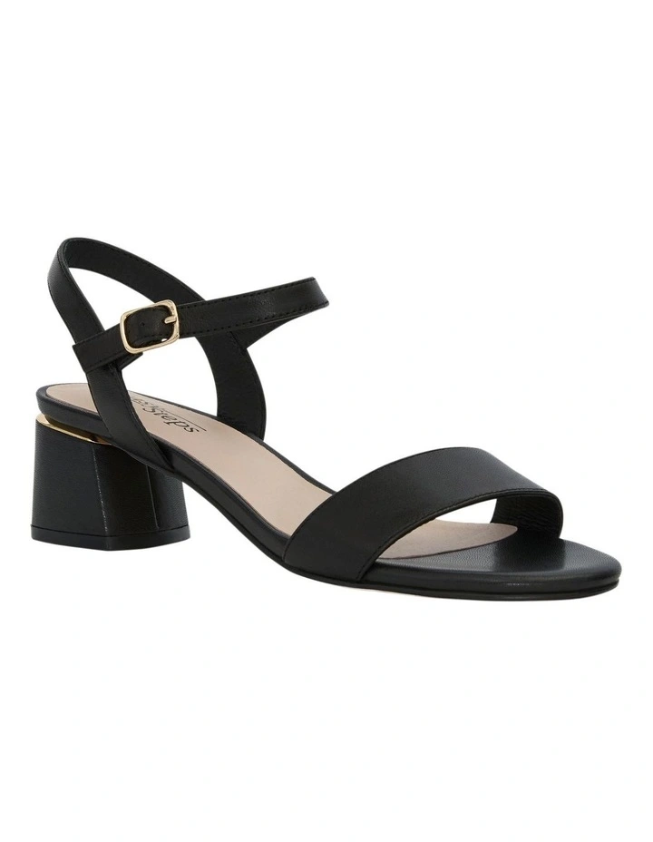 Madrid Sandals in Black Leather image 2